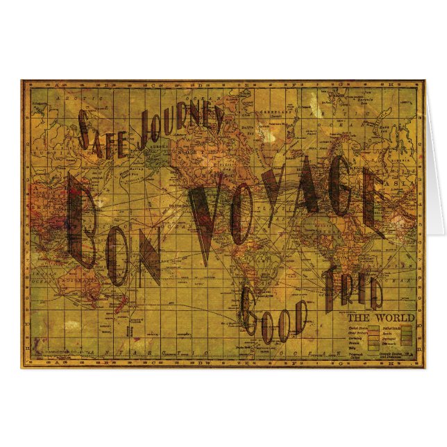 Cartão Traçando meus viagens (Frente Horizontal)