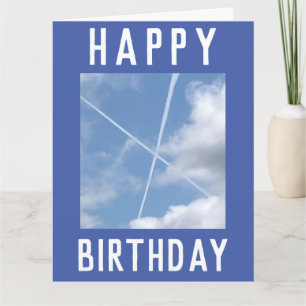 Cartão Traços de aeronaves formam um Pneu no Céu