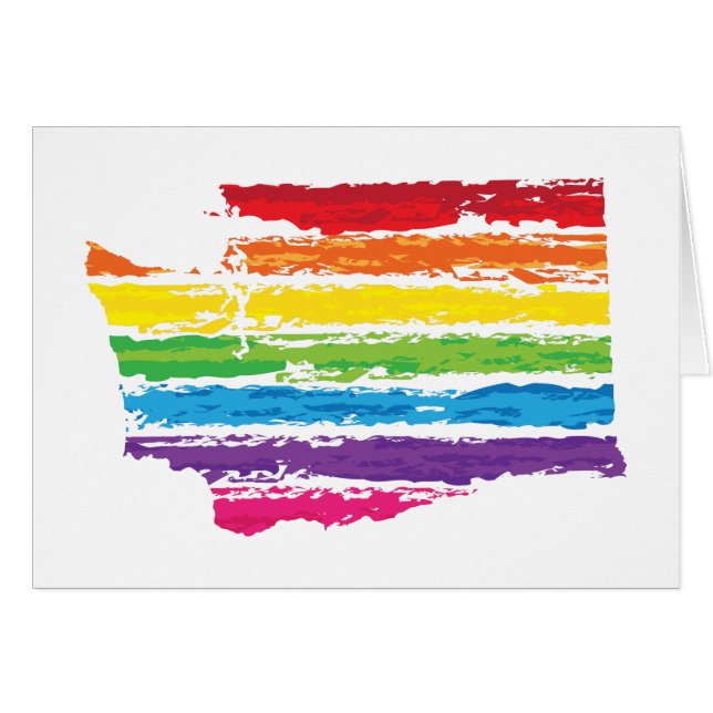 Cartão traços de cores washington (Frente Horizontal)