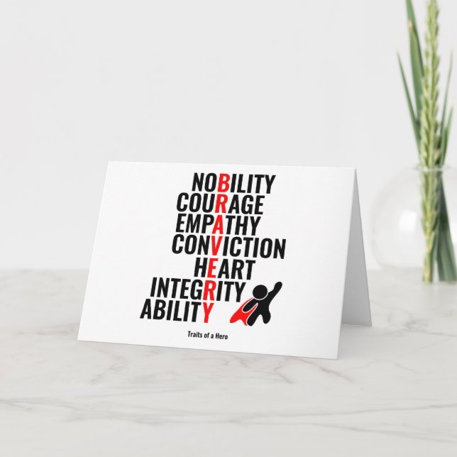 Cartão Traços de um Herói (Frente)