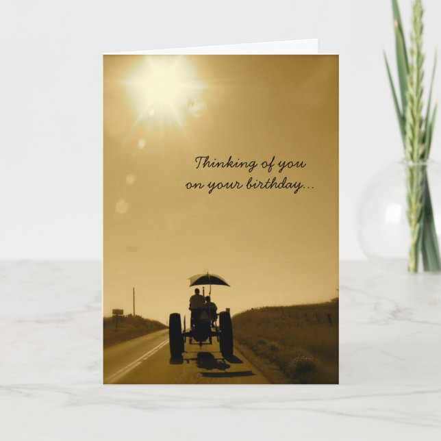 Cartão Tractor Birthday Card: Thinking of You (Frente)
