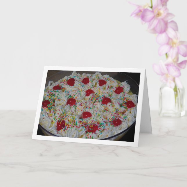 Cartão Tradicional Inglês Trifle Dessert Cuisine (Orquídea)
