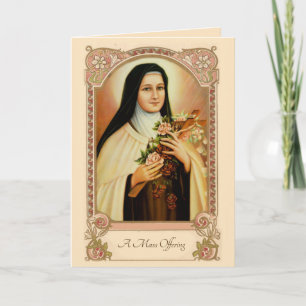 Cartão Traditional Catholic Mass Offering St. Therese