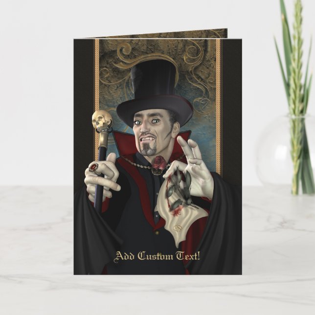 Cartão Traditional Vampire Greetings & Notecards (Frente)