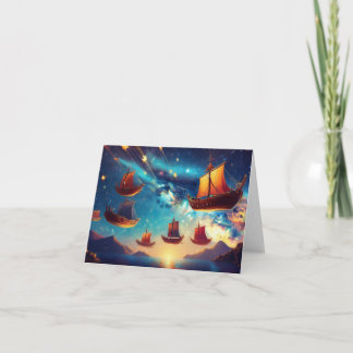 Cartão Tráfego de navegação no céu