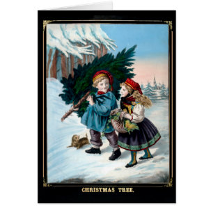 Cartão Traga a árvore para casa