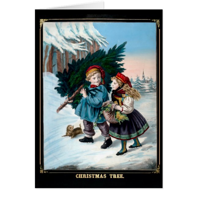 Cartão Traga a árvore para casa (Frente)