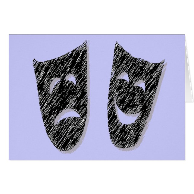 Cartão Tragédia da comédia (Frente Horizontal)