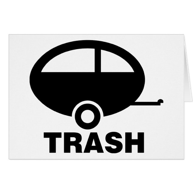 Cartão Trailer Trash ~ RV Viagem Camping (Frente Horizontal)