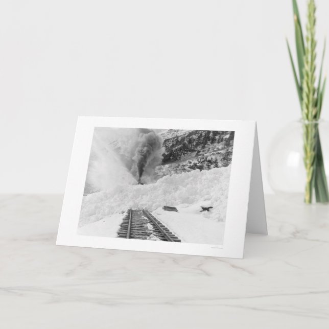 Cartão Train Avalanche Alaska 1916 (Frente)