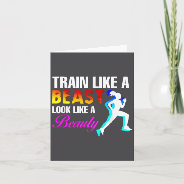 Cartão Train Like A Look Like A Beauty Fitness  (Frente)