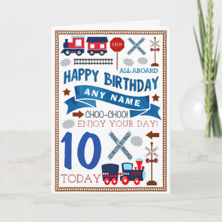 Cartão Train Personalised Birthday Card