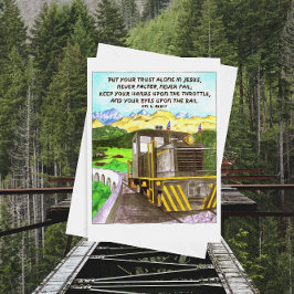Cartão Train to Heaven Personalized Father's Day Card