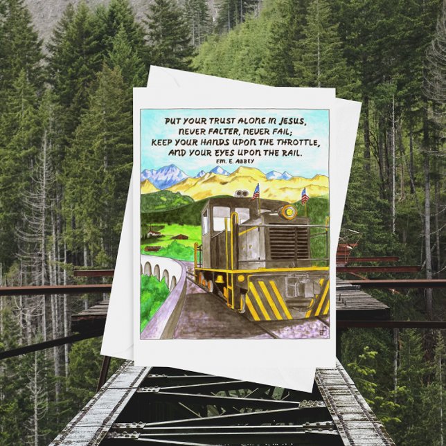 Cartão Train to Heaven Personalized Father's Day Card (Criador carregado)