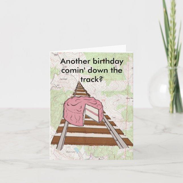 Cartão Train Track Birthday (Frente)