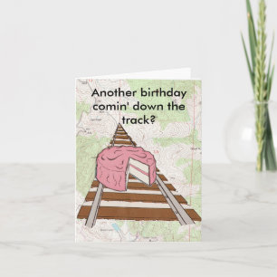 Cartão Train Track Birthday