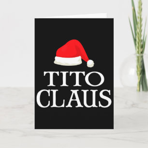 Cartão Traje Combinado De Natal Da Família Tito Claus Par