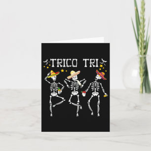 Cartão Traje de Dia de as Bruxas engraçado Trico Tri Hall