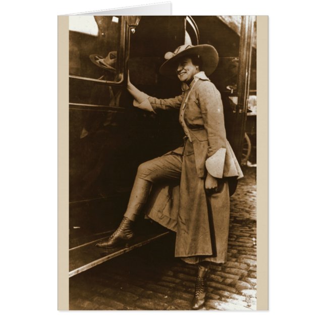 Cartão Traje de marcha do Suffragette de Chicago (Frente)