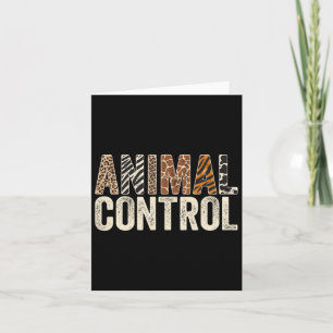 Cartão Traje engraçado de controle de animais para festa