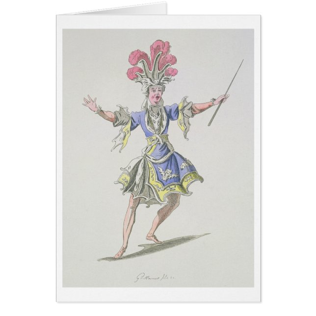 Cartão Traje o design para o mágico, em Dardanus, um li (Frente)