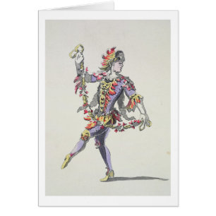 Cartão Traje o design para Triton, em um balle do século