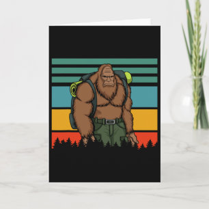 Cartão Traje Vintage Retro Bigfoot Fami Correspondente Hi