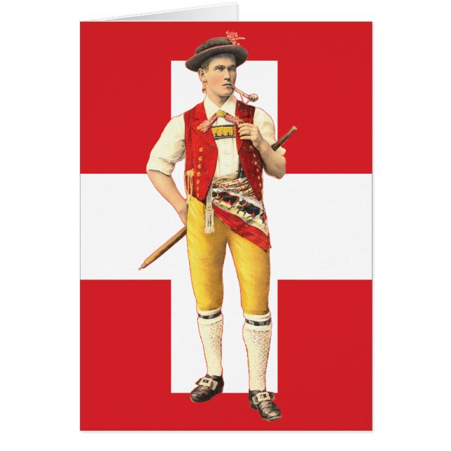 Cartão Trajes tradicionais de Appenzell Innerrhoden (Frente)