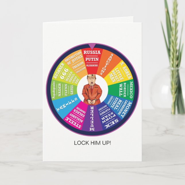 Cartão Tranque-O Na Placa Geral Do Trump (Frente)