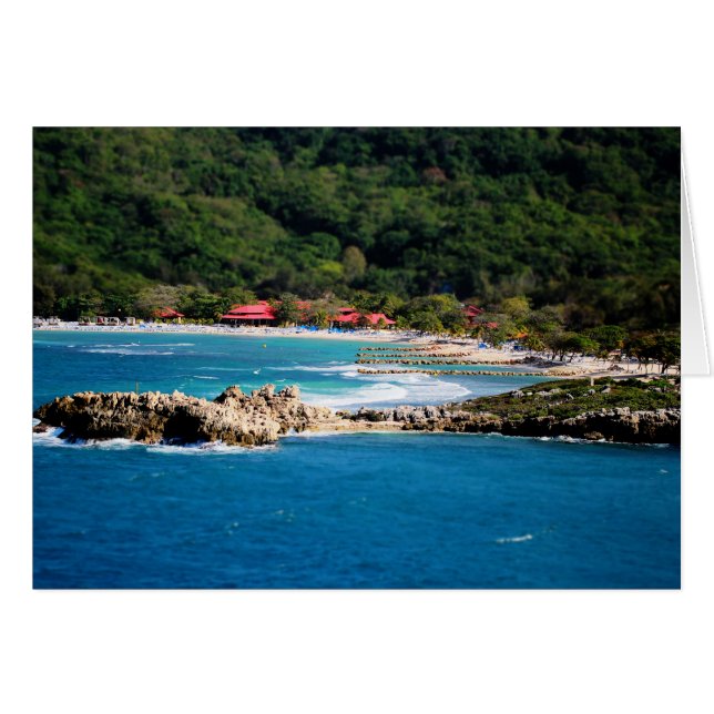 Cartão Tranquil Island Paradise Labadee Haiti (Frente horizontal)
