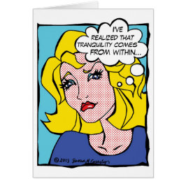 Cartão Tranquilidade - Comic Book Mulheres - Terapêutica