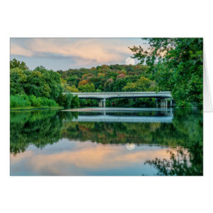 Cartão Tranquilidade do Lago Springfield Evening