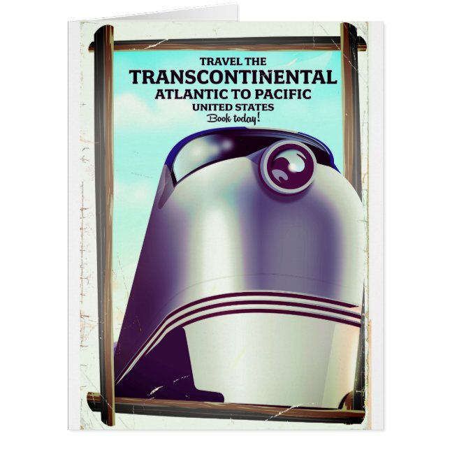 Cartão Transcontinental Railroad USA. (Frente)