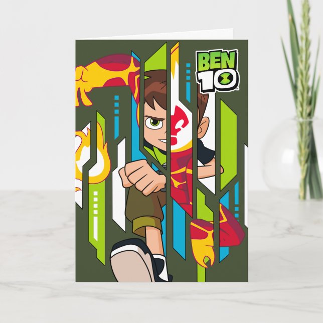 Cartão Transformação de ADN do heatblast de Ben 10 (Frente)