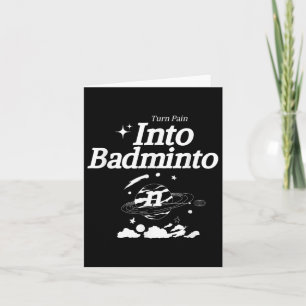 Cartão Transforme Dor Em Esportes De Roupa De Badminton