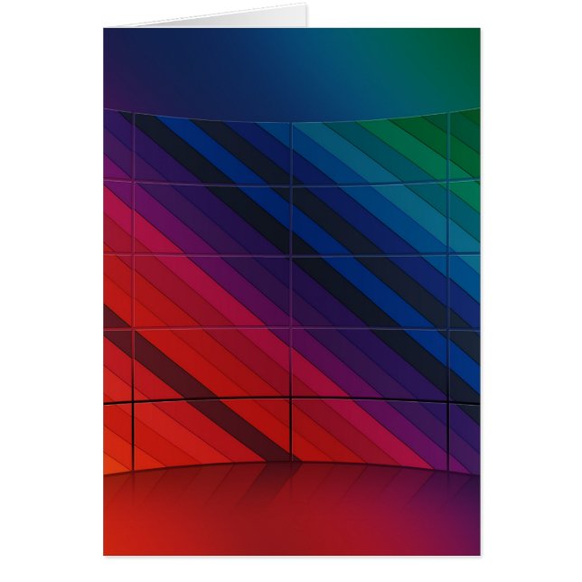 Cartão Transição Multicoloração Com Grade (Frente)