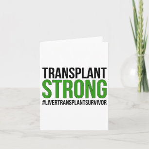 Cartão Transplante Hepático Forte Transplante Sobrevivent