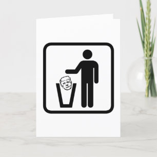 Cartão trash trump sign