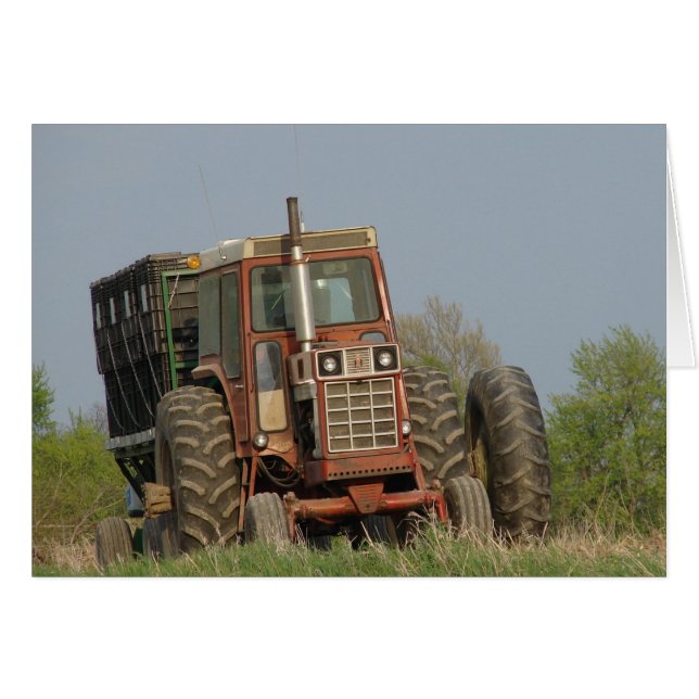 Cartão Trator Antigo (Frente Horizontal)