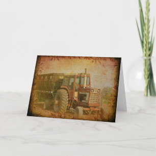 Cartão Trator Antigo