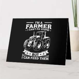 Cartão Trator de Fazenda Engraçado Eu Sou Fazendeiro Eu A