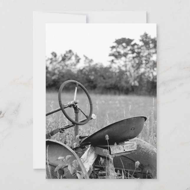 Cartão Trator de Grama Longa (Frente)