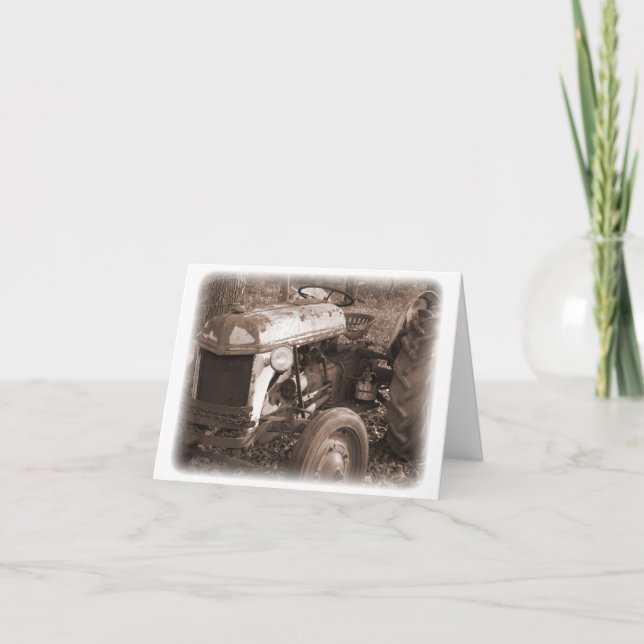 Cartão Trator notecard (Frente)