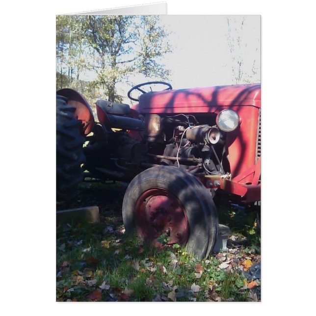Cartão Trator Vermelho Retroativo (Frente)