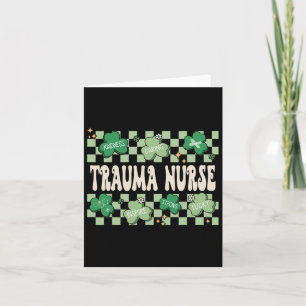 Cartão Trauma Sortudo De Dia de São Patrício De Shamrock