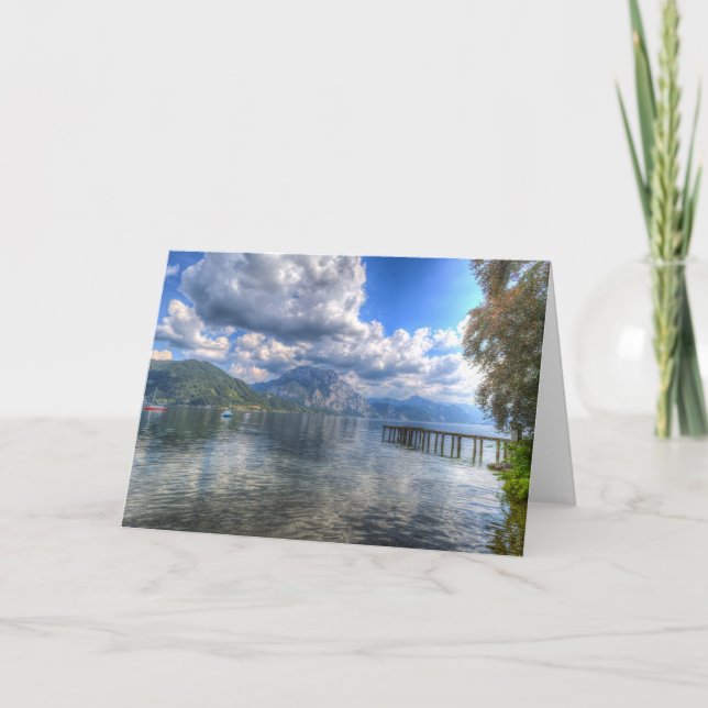 Cartão Traunsee Lake Altmunster Áustria (Frente)