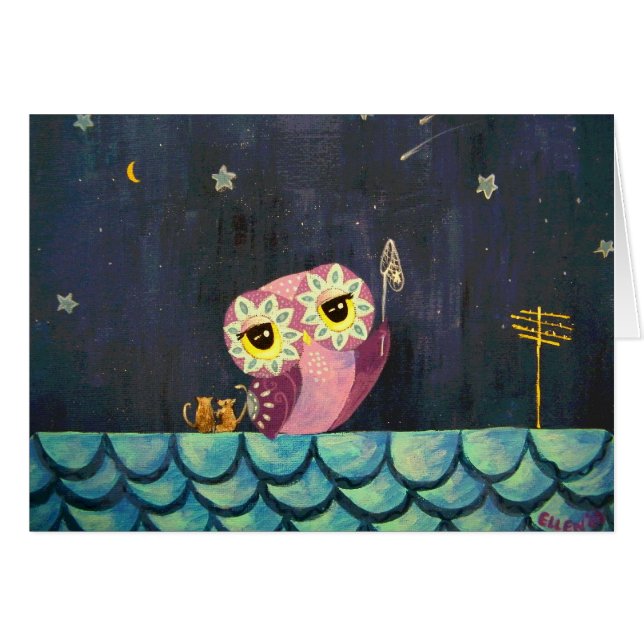 Cartão Trave uma estrela de queda (Frente Horizontal)