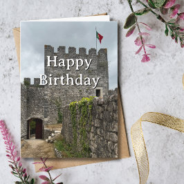 Cartão Travel Birthday Castle Portugal Photo fun