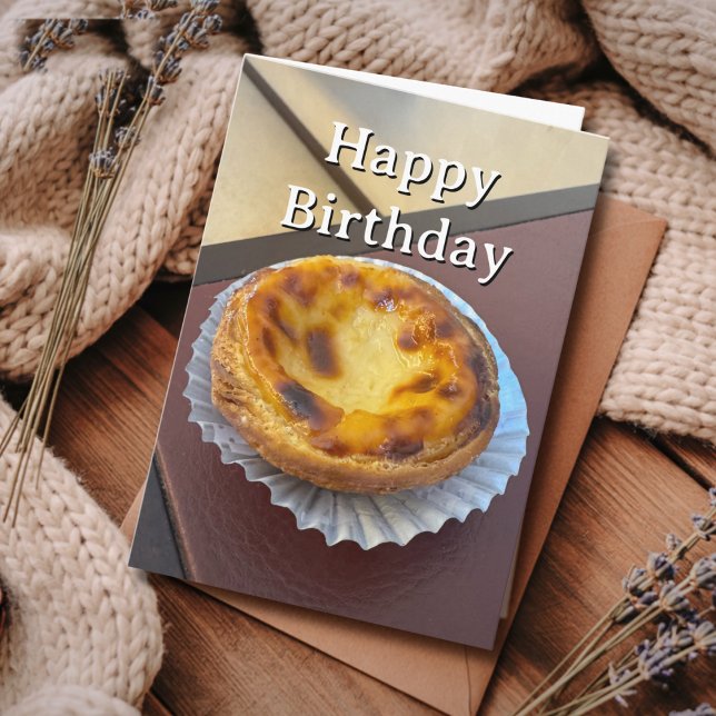 Cartão Travel Birthday Pastel de Nata Portugal Photo  (Criador carregado)