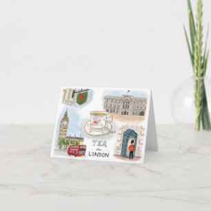Cartão Travel Sketch Notecard: Tea in London, England